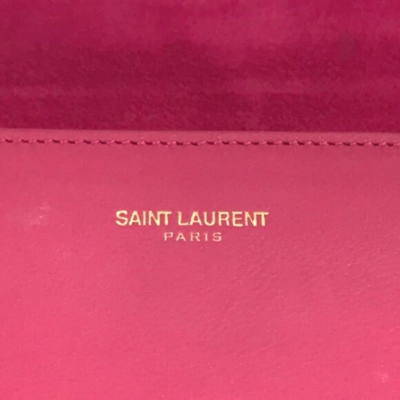 Saint Laurent 311213  Y line Logo flap bag pouch Clutch bag Leather pink/Gold - Picture 9 of 15